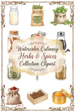 Artisan Spice & Herb Watercolor Collection